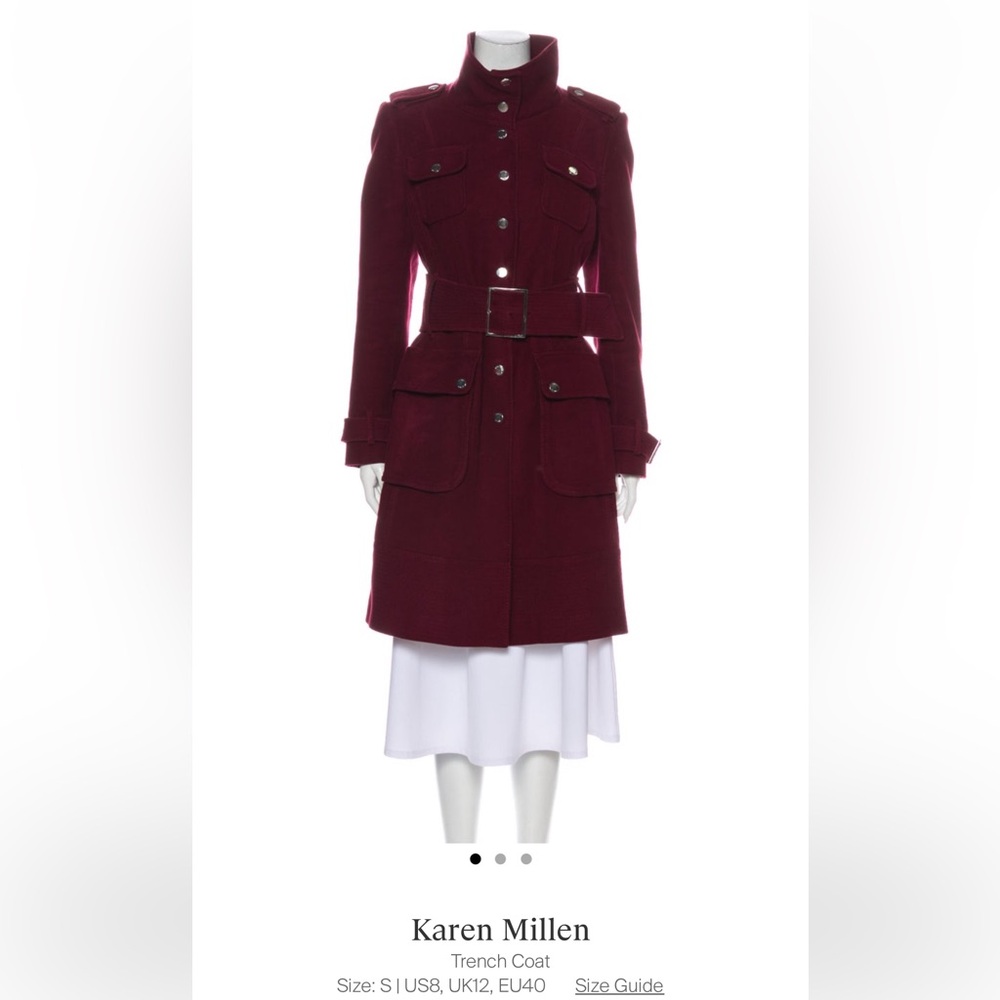 Karen Millen Wool Trenchcoat - Size S / US 8